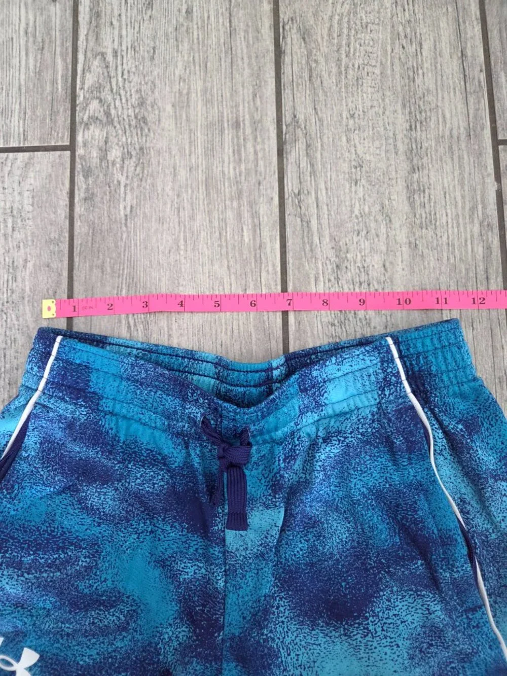 Under Armour Youth Kids Athletic Jogger Pants Blue Abstract Print Size Medium